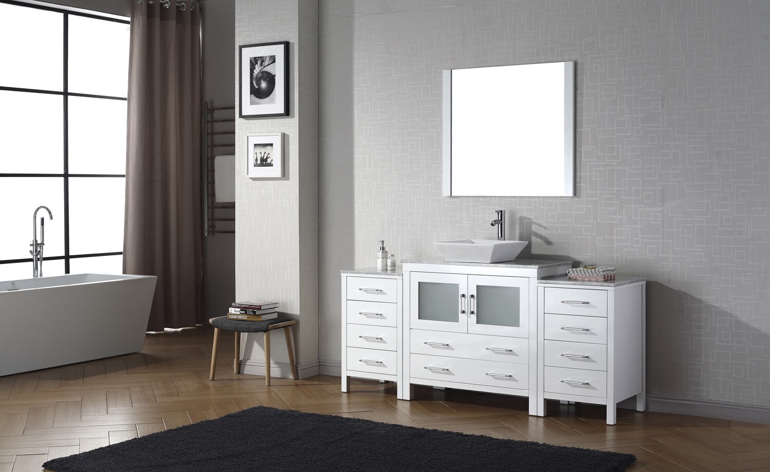 Virtu USA KS-70072-WM-WH Bath-Vanity-Combo - View #3