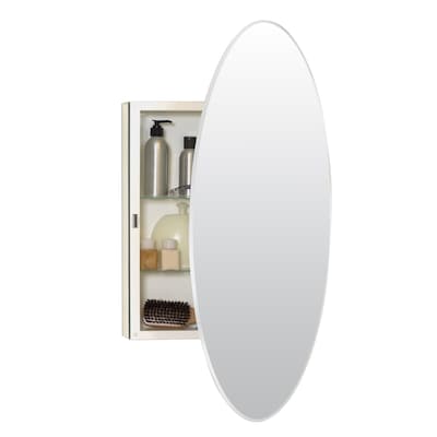 Medicine Cabinets Department At, Oval Recessed Medicine Cabinets With Mirrors