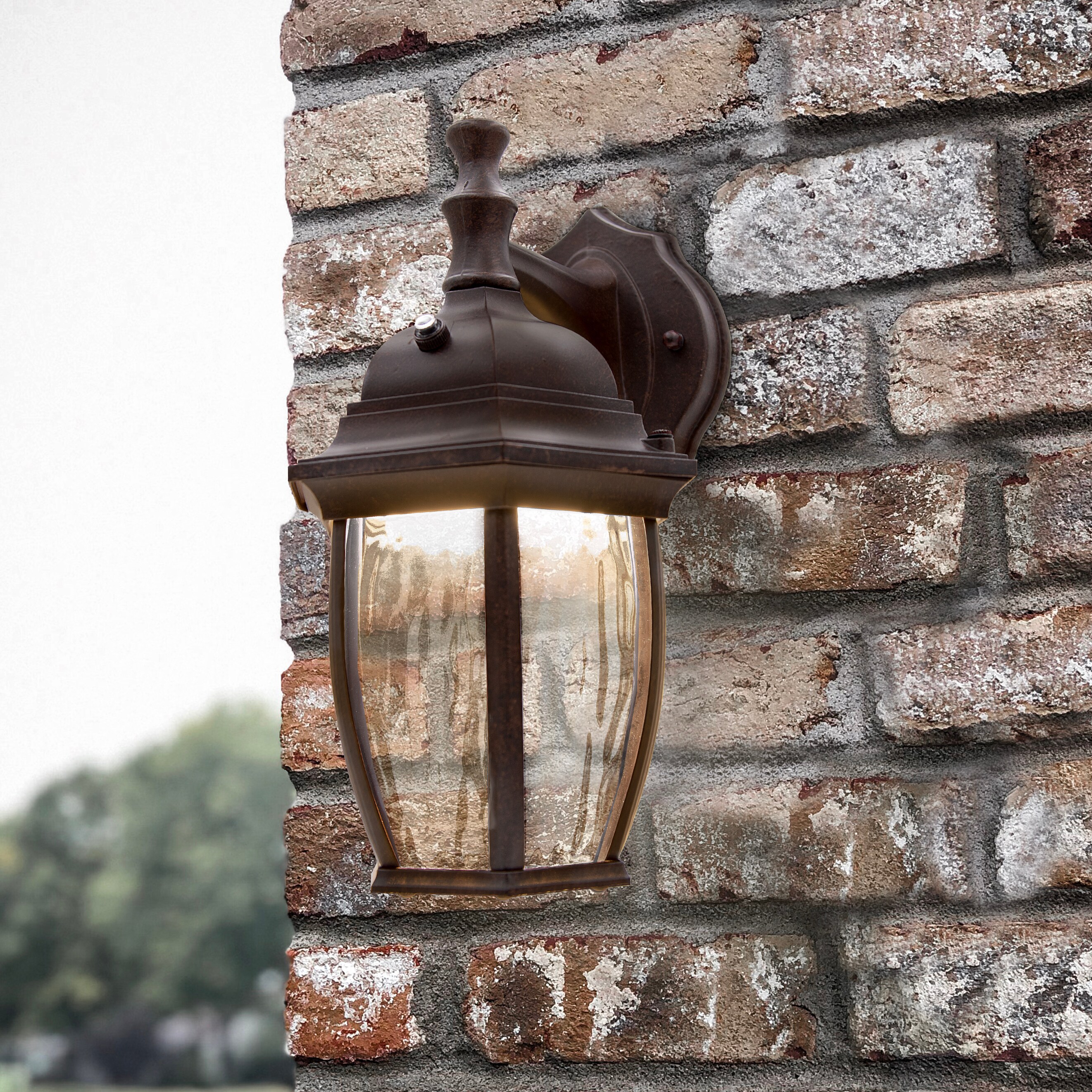 Maxxima 11-in Aged Bronze Integrated Outdoor Wall Light in the Outdoor Wall  Lights department at