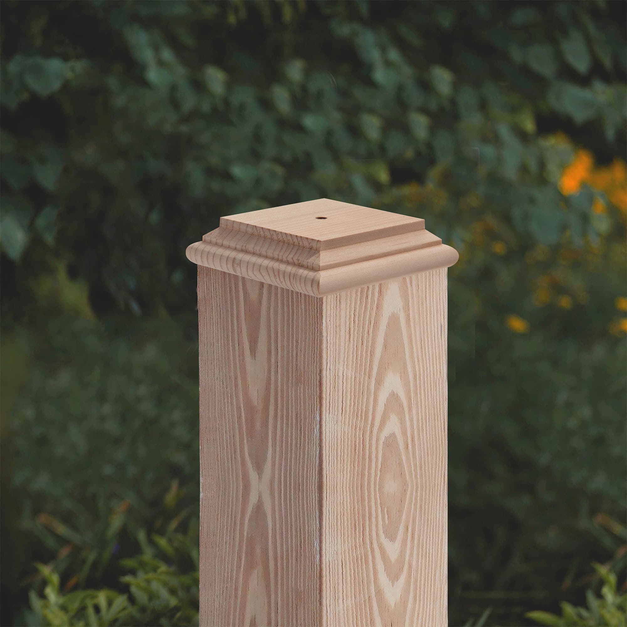 RELIABILT 4-in x 4-in Wood Redwood Deck Post Cap