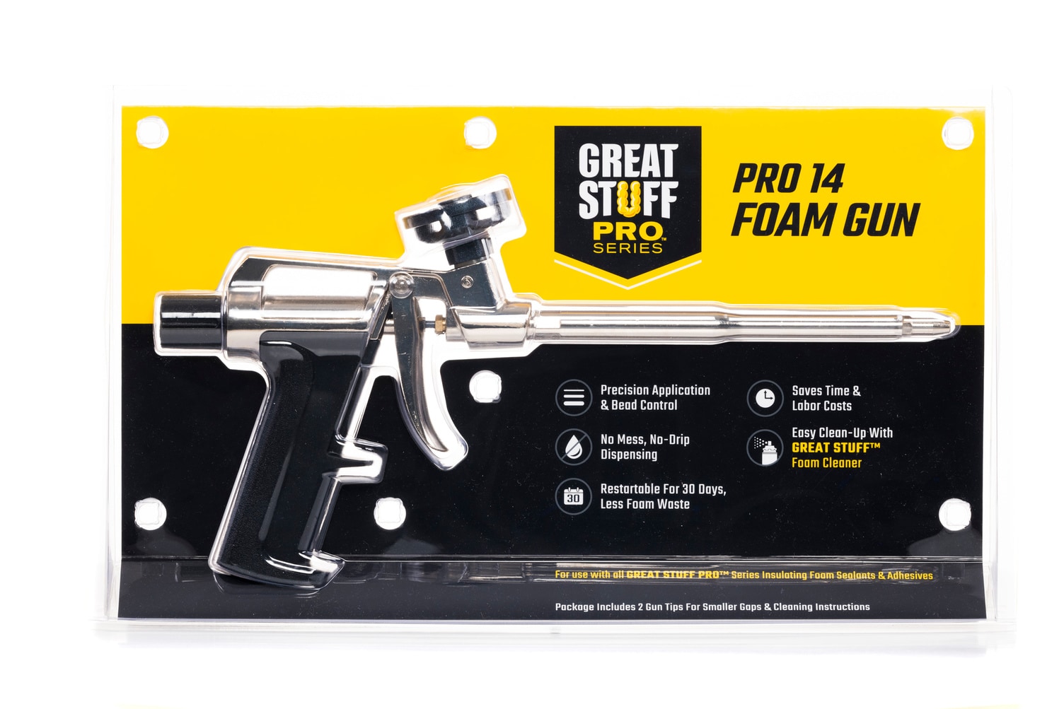 GREAT STUFF PRO 14 Foam Dispensing Gun 2.25-in Adjustable Flow Control  Reusable Spray Foam Insulation Gun in the Insulation Accessories & Supports  department at