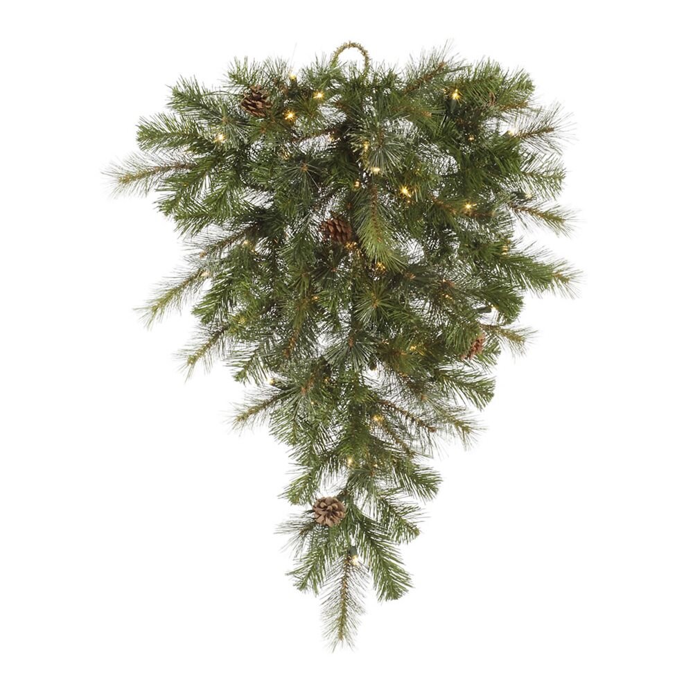  A140708 2.67-ft Pre-lit Upside-down Artificial Christmas Tree with Incandescent Lights