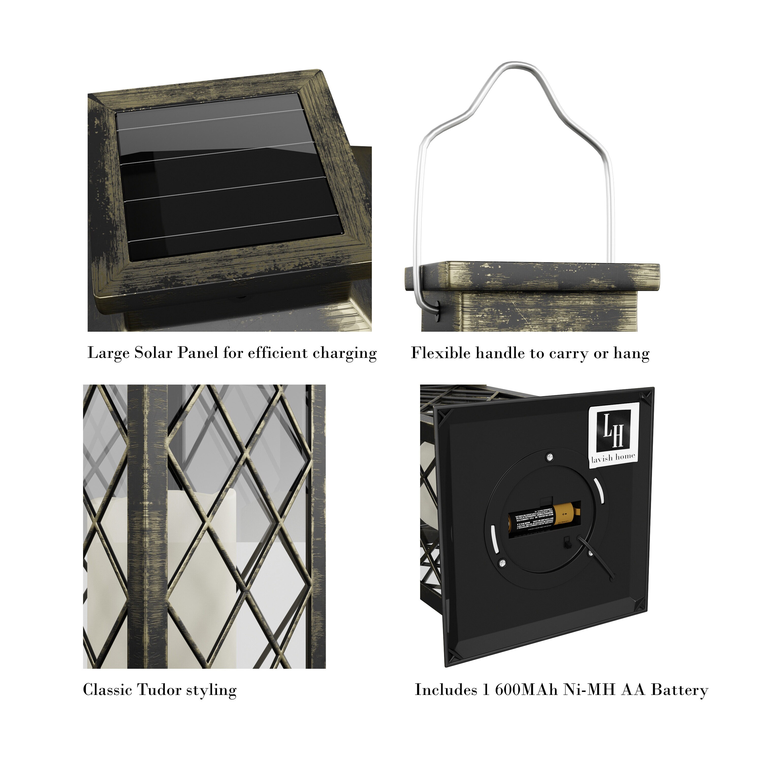 Lavish Home 72-LNTN-4-2 Outdoor-Decorative-Lanterns - View #6