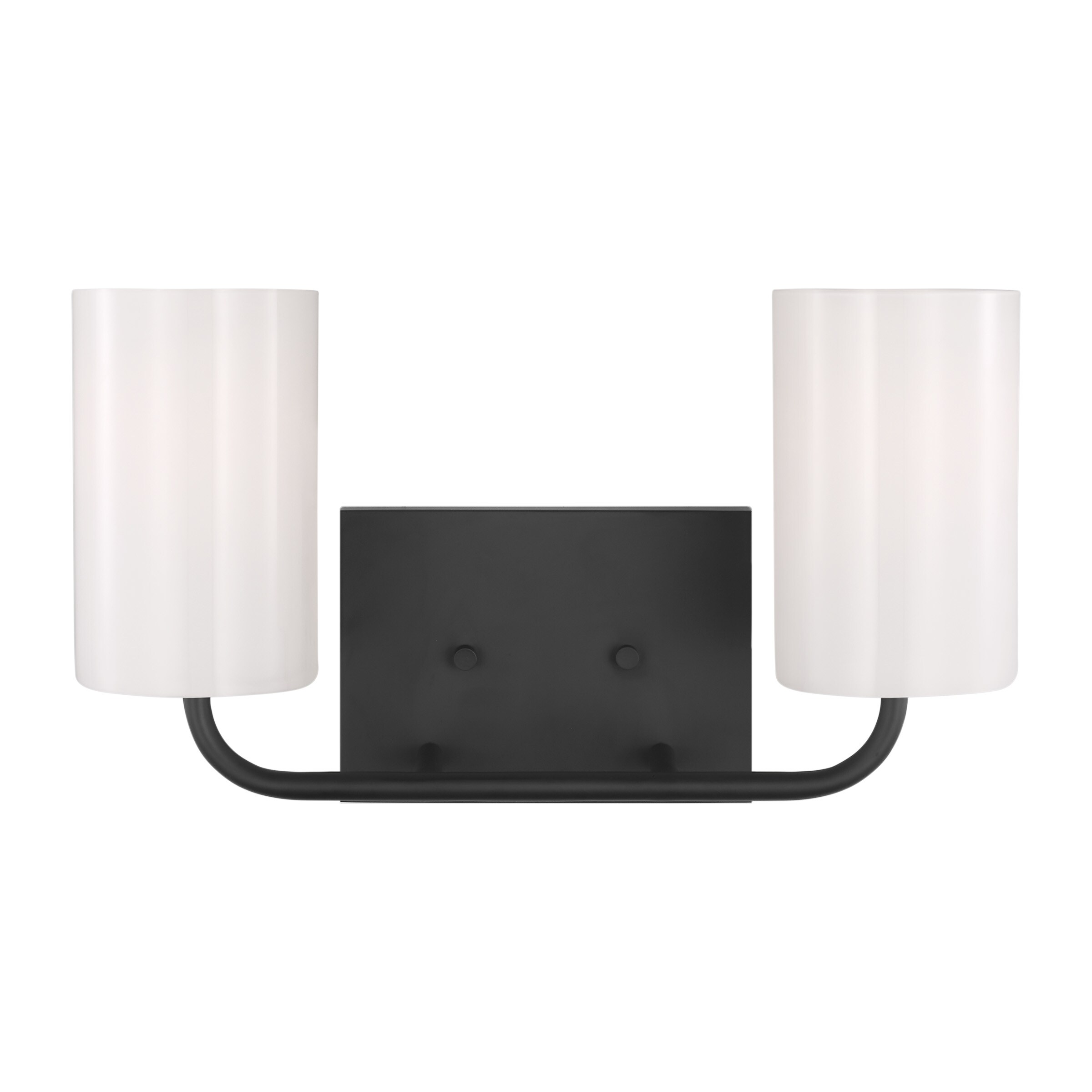 Generation Lighting GLV1002MBK Rhett 15-in 2 -Light Black Modern/contemporary Vanity light