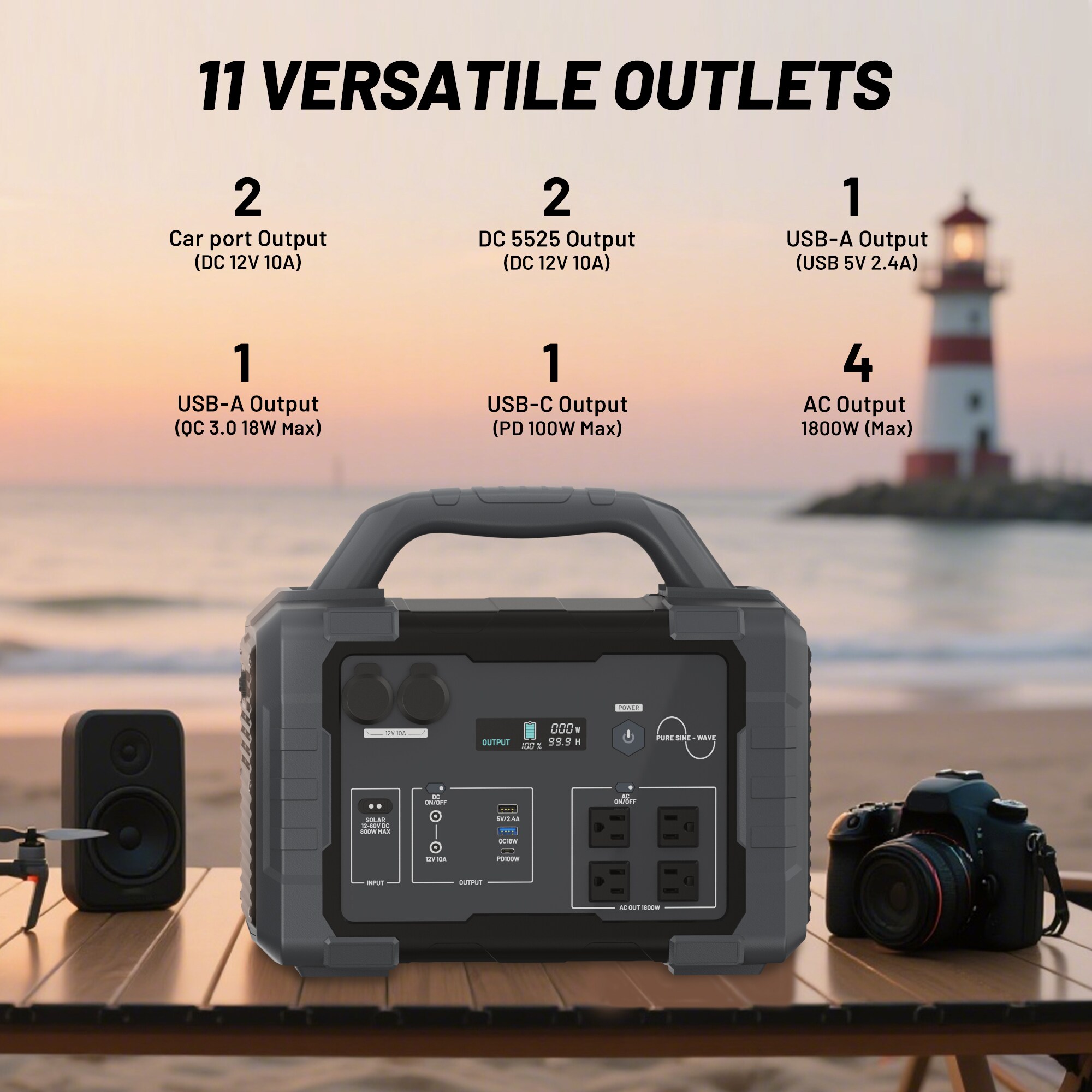 Mondawe MO-1K8USIBGR2M Solar-Generators - View #3