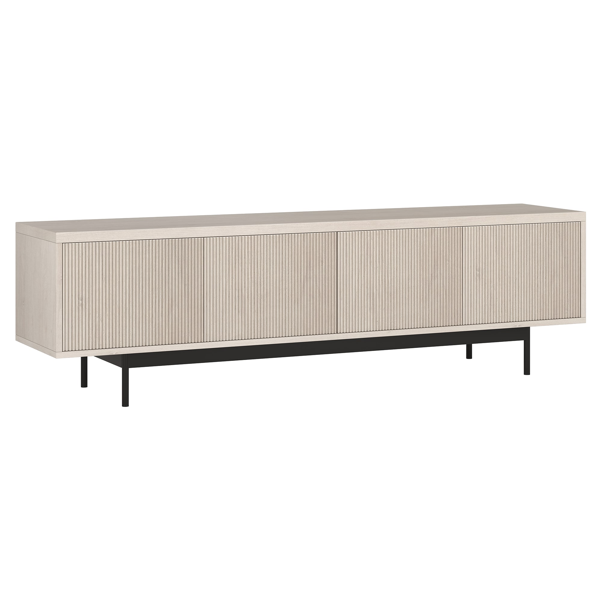Hailey Home TV1934 Whitman Transitional Alder White TV stand ( Accommodates TVs more than 70-in )