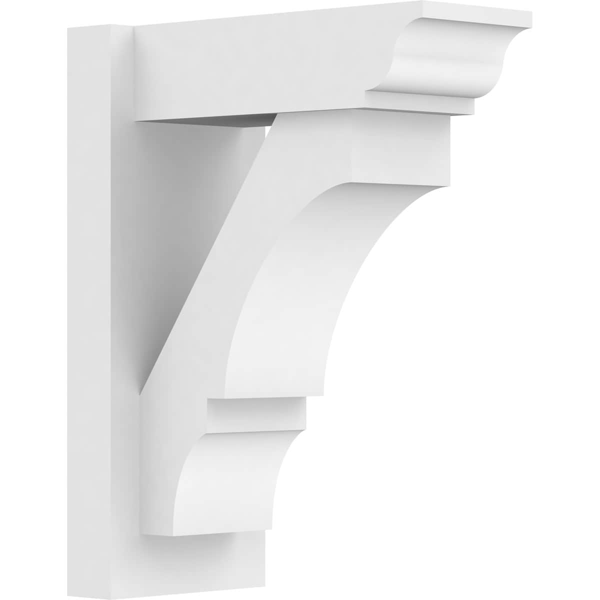 Ekena Millwork OUTP07X14X18BOA01 7-in W X 14-in D X 18-in H Balboa Architectural Grade PVC Outlooker with Traditional Ends