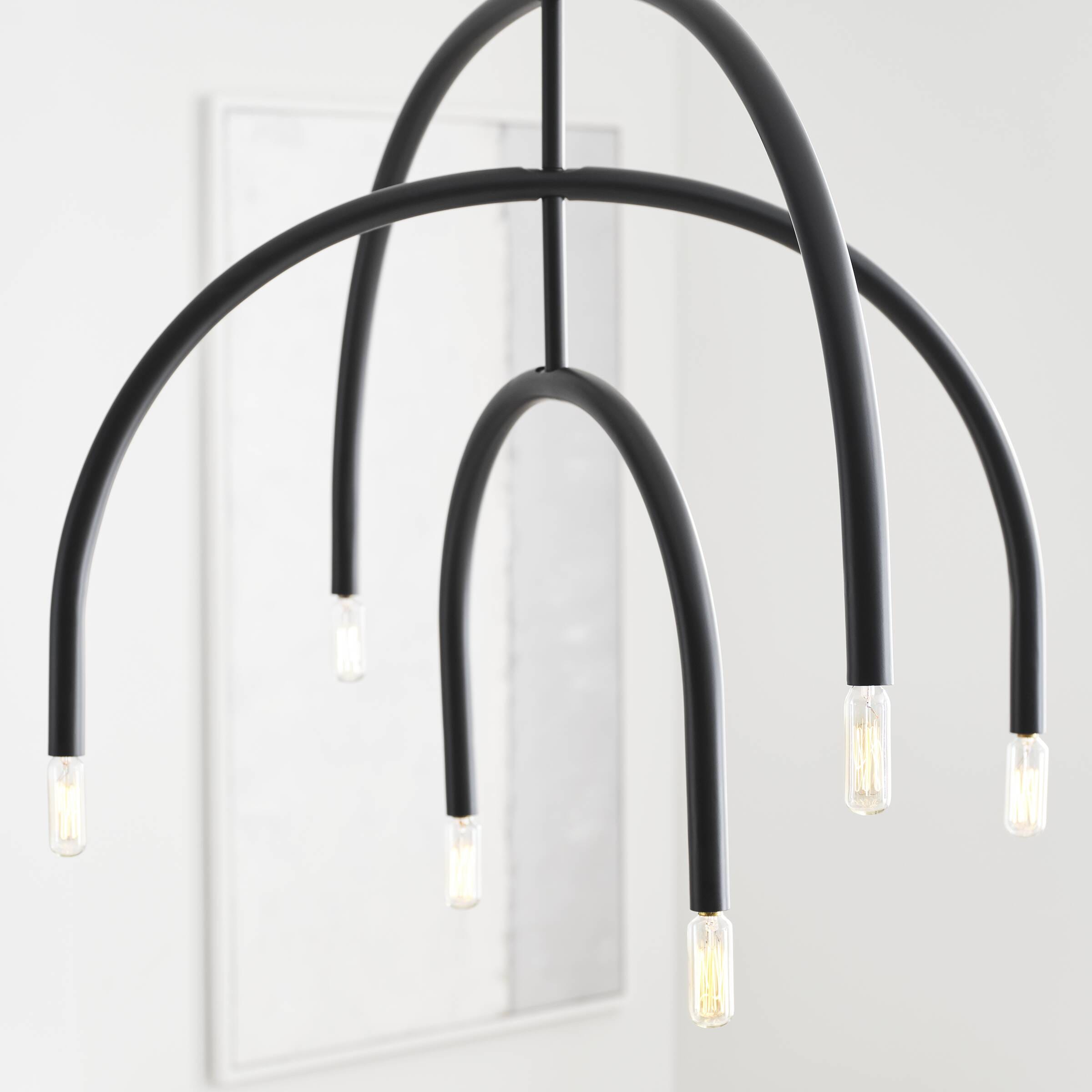 Hadden 6-Light Midnight Black Modern Chandelier