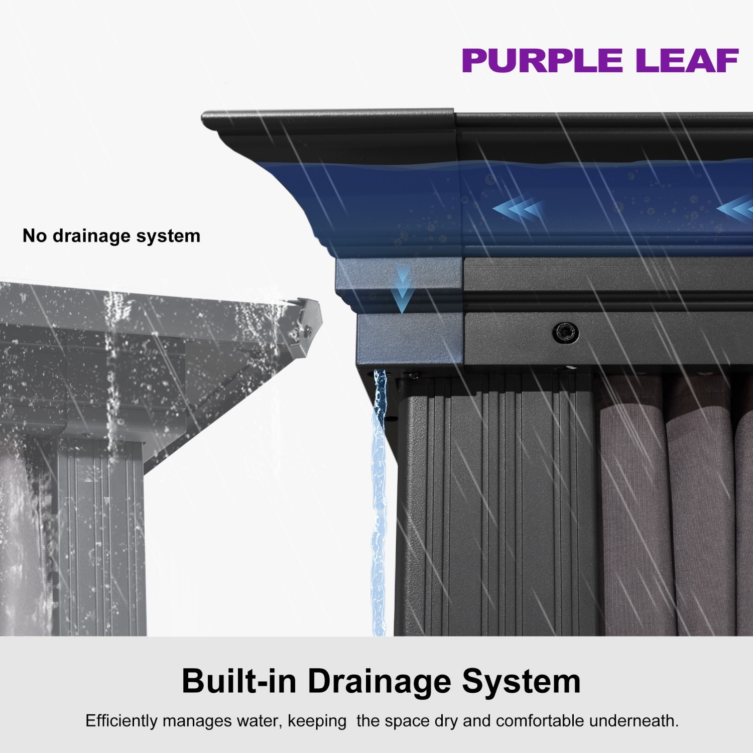 PURPLE LEAF LS04GHTG1224PD5 Wood-Resin-Gazebos - View #3