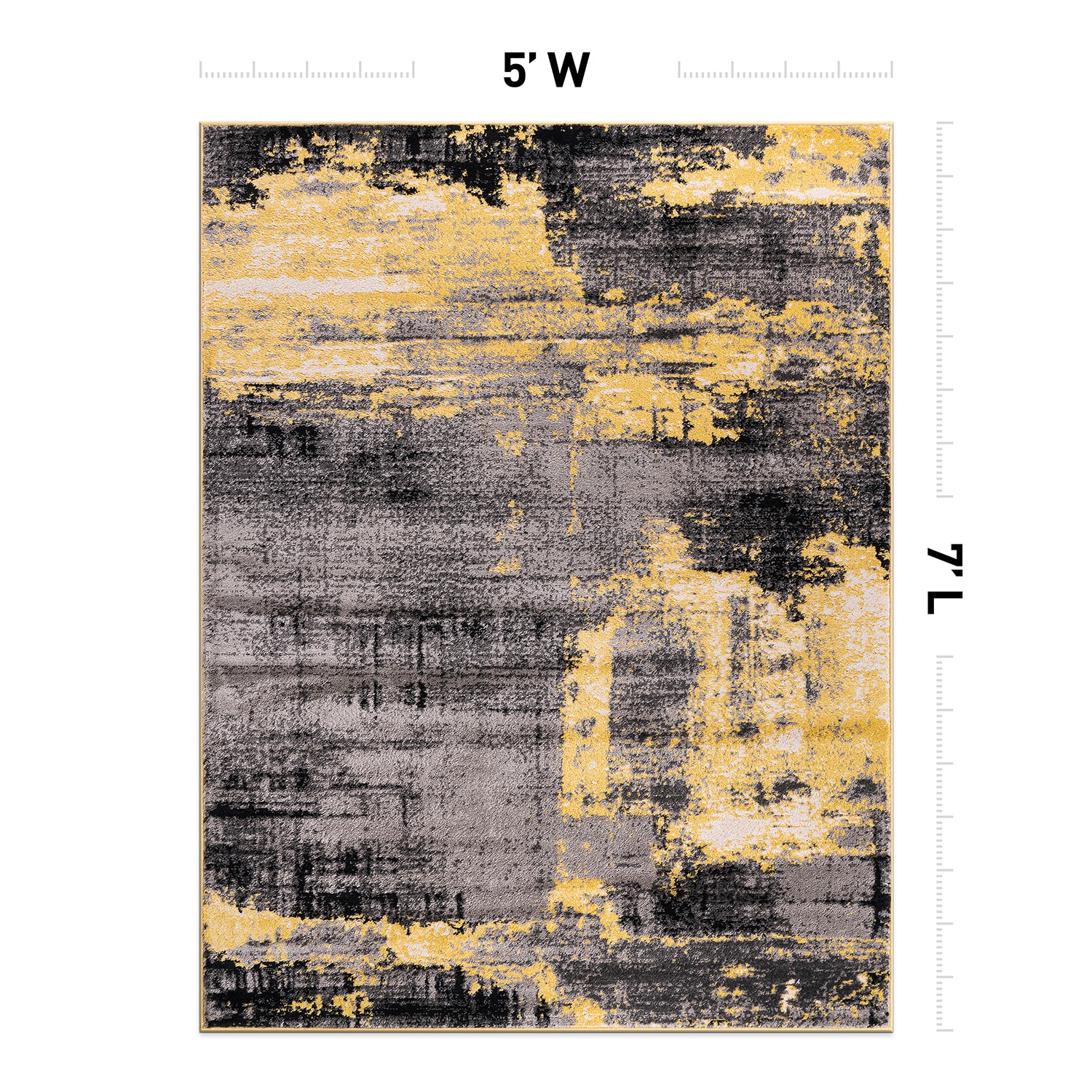 World Rug Gallery 402YELLOW5X7 rugs - View #3