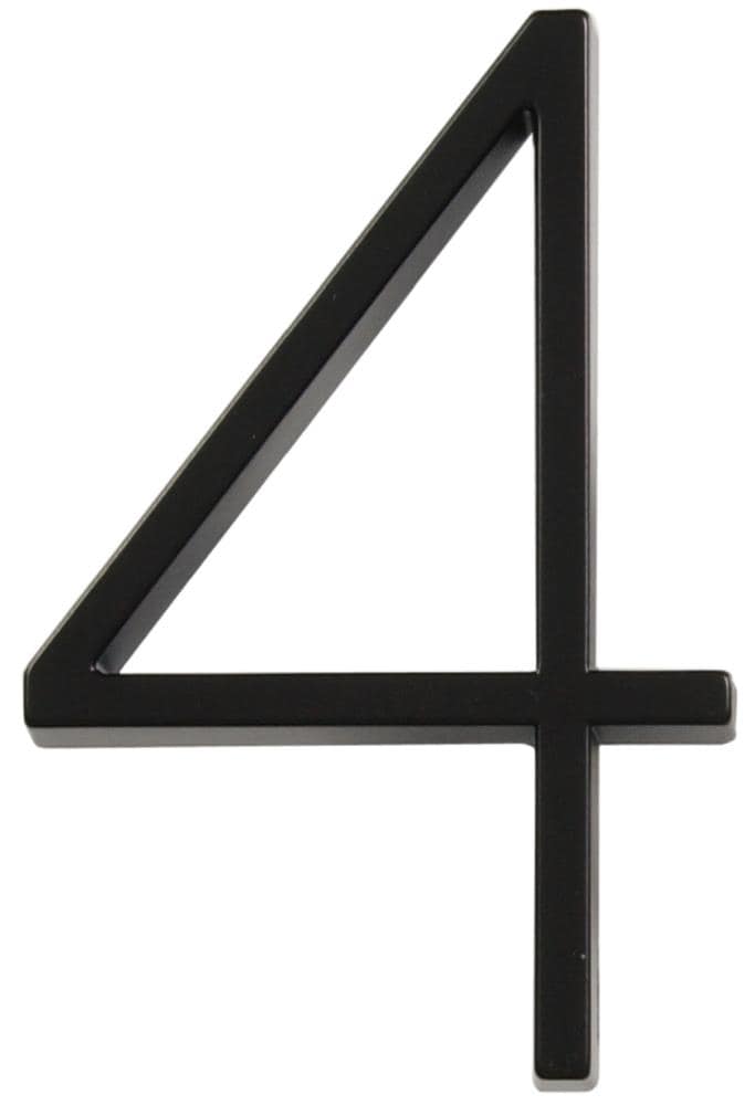 Hillman 843194 Distinctions 5-in Black Number 4