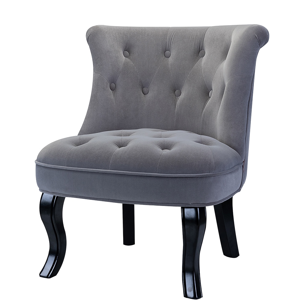 14 Karat Home MA3288-3-GREY Casual GREY Velvet Accent Chair