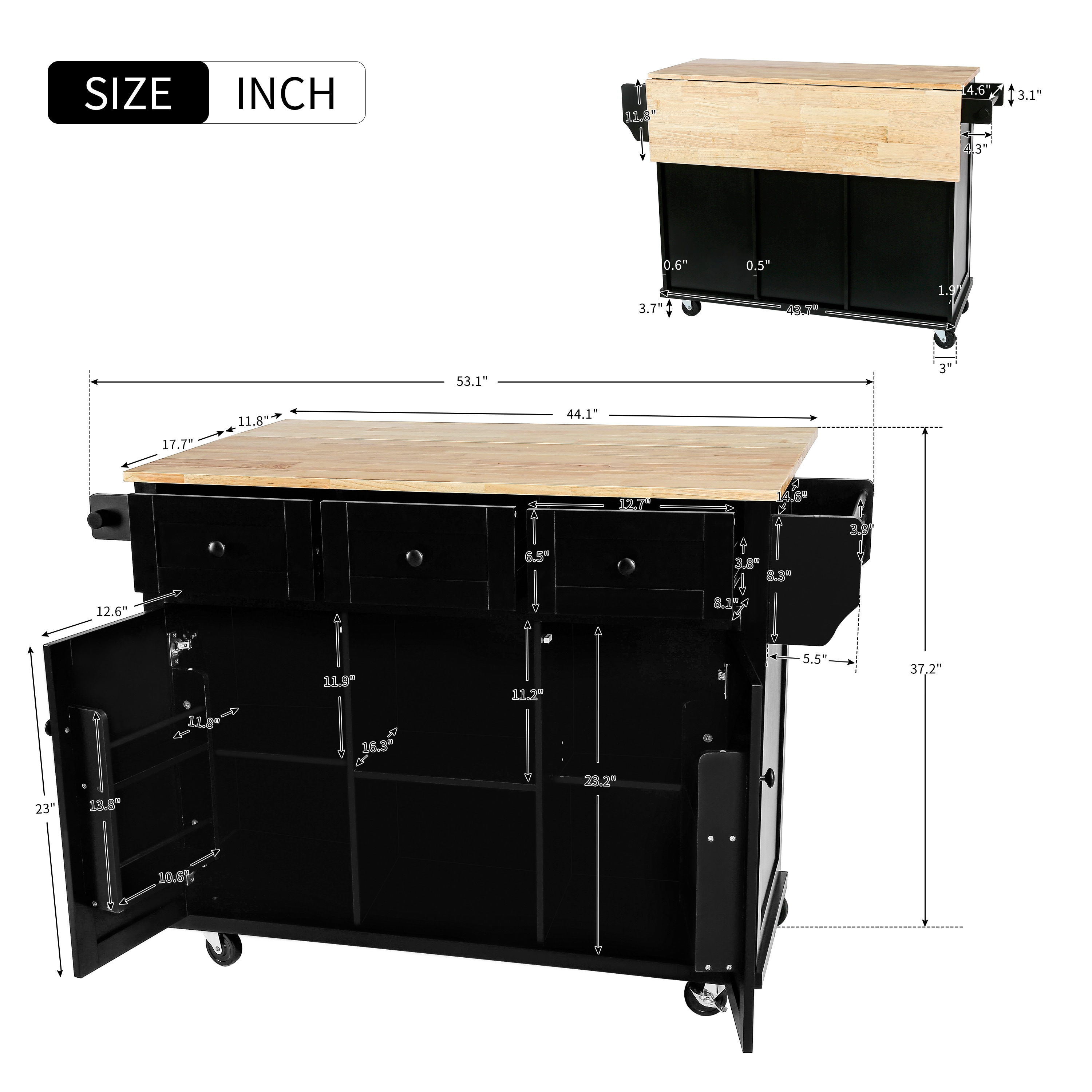Runesay QCKCISLD03-25 Kitchen-Furniture - View #8