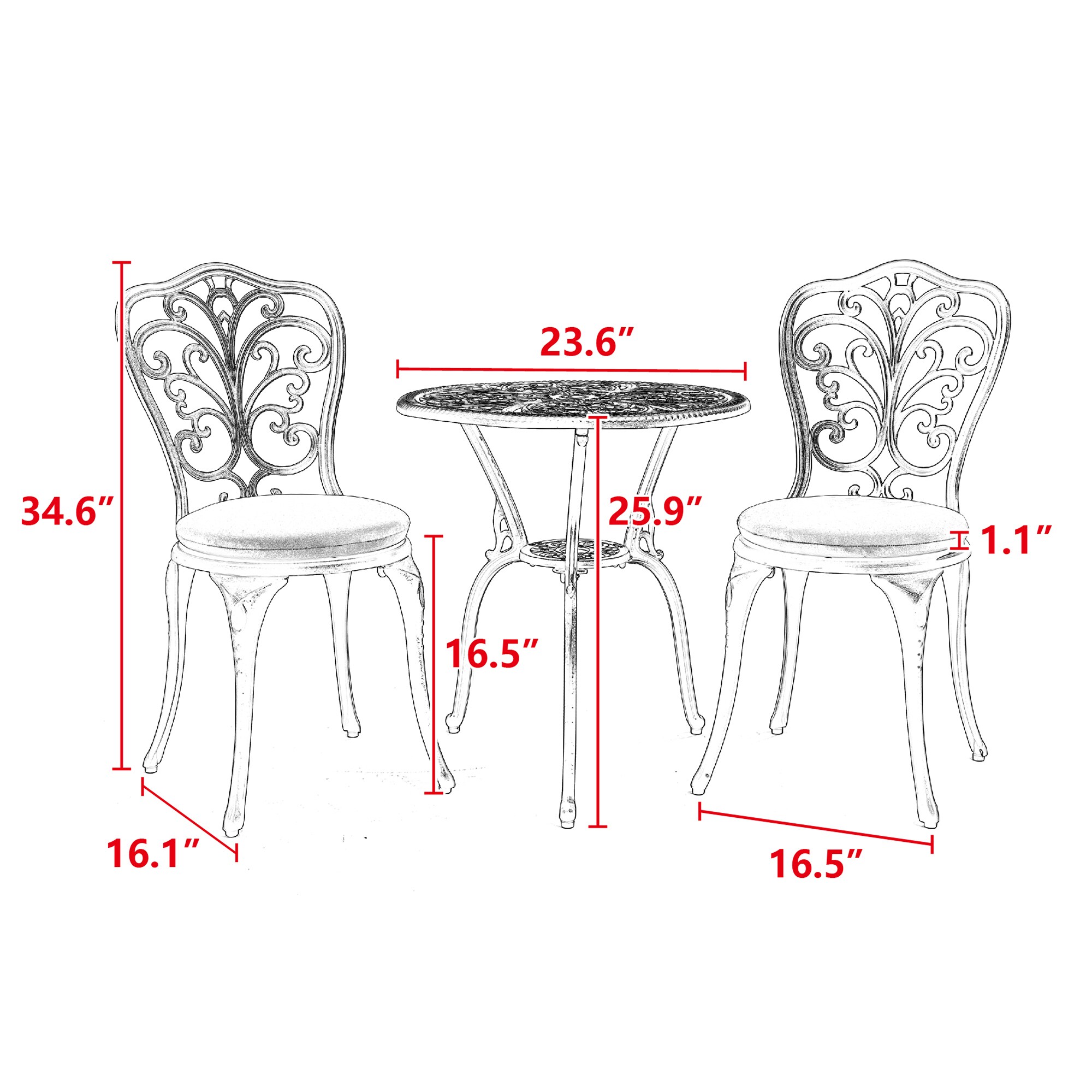 SINOFURN SYB670020GY Patio-Conversation-Sets - View #7