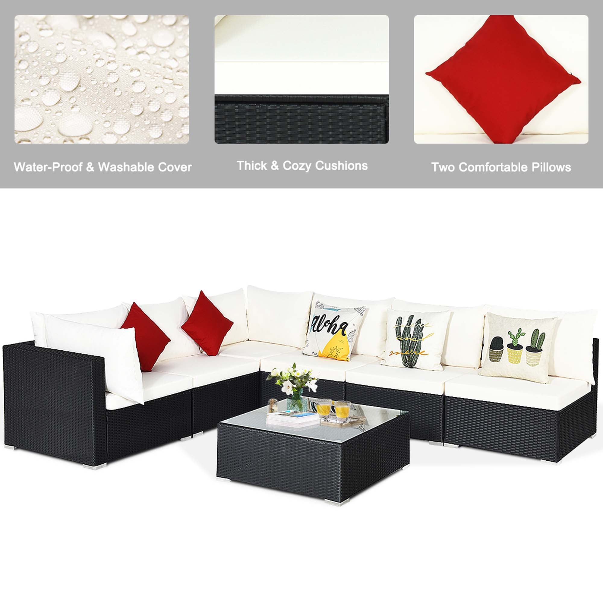 Costway HW70659WG+ Patio-Conversation-Sets - View #4