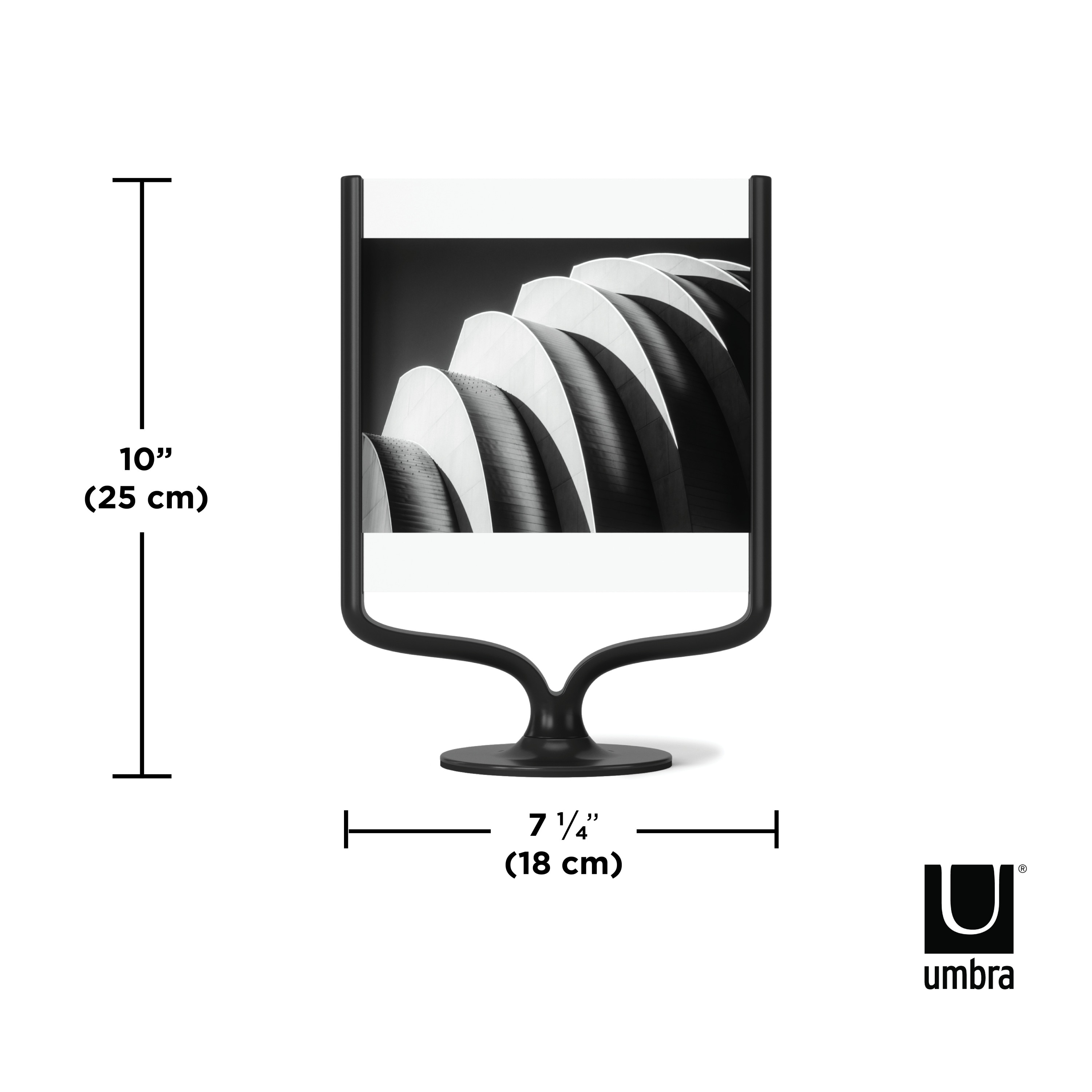 Classic Black Aluminum Floating 5x7 Tabletop Frame