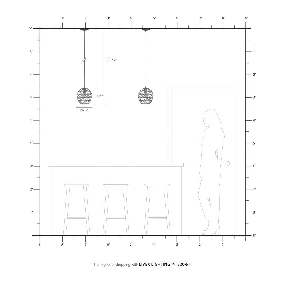 Brushed Nickel 1-Light LED Mini Globe Pendant for Indoor/Outdoor