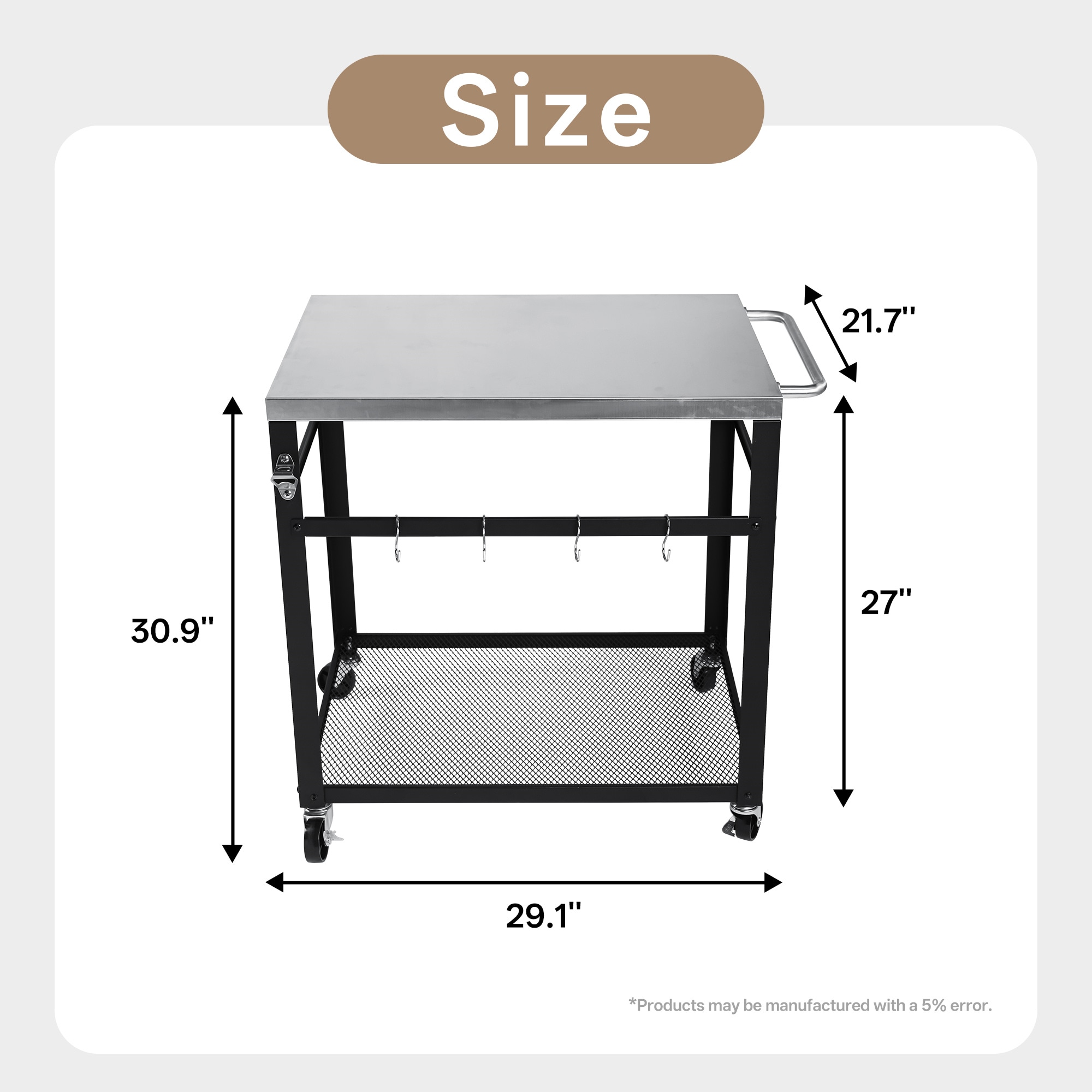 BABOOM BOM-P447331-OR Grill-Carts-Grill-Stands - View #4
