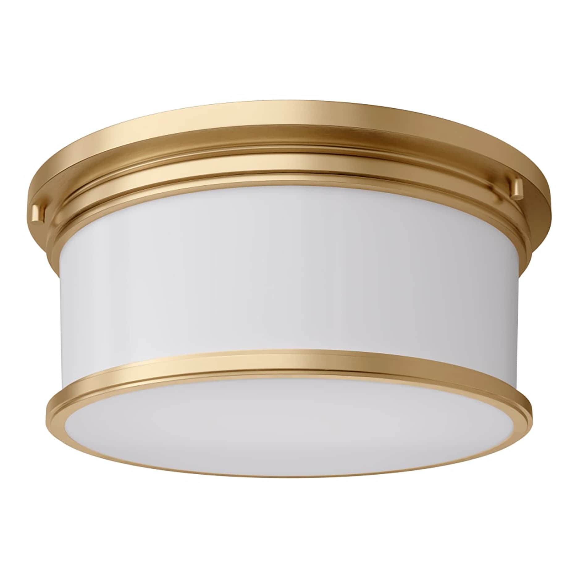 Signature Hardware 482632 Summerlake 2-Light Brushed Gold Flush Mount Light