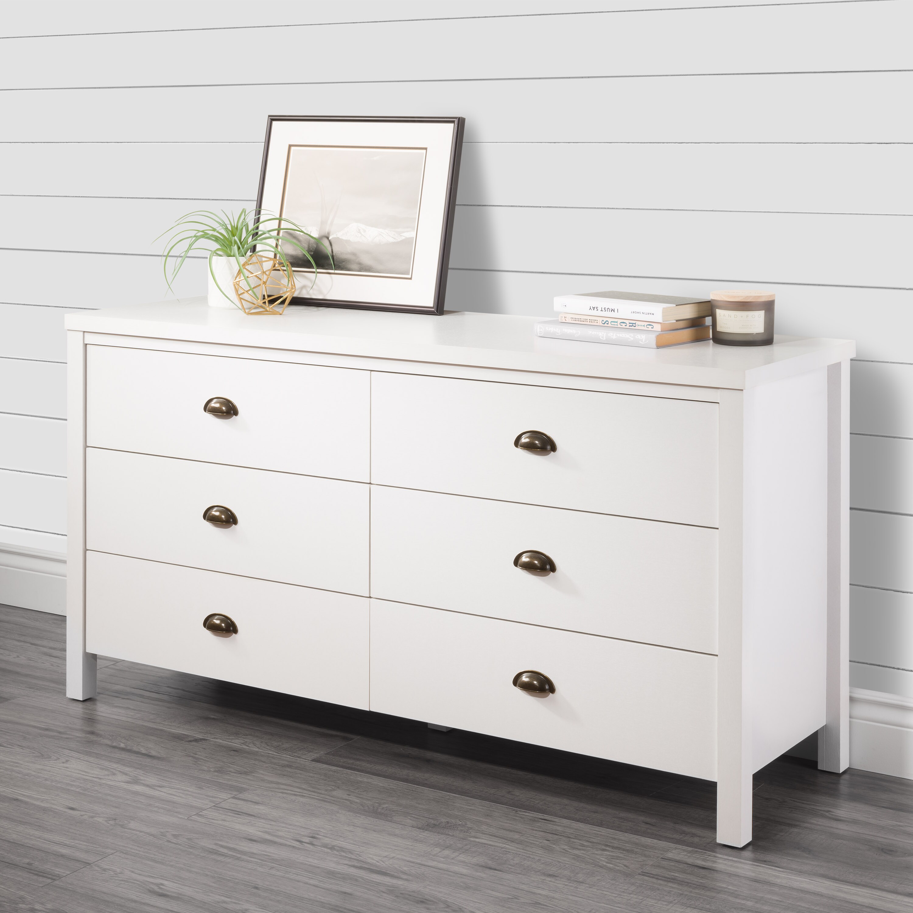 CorLiving Boston Classic White 6-Drawer Standard Dresser in the ...