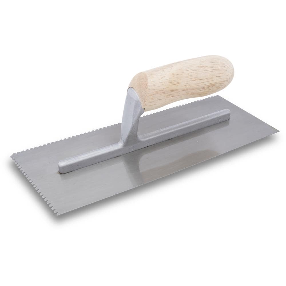Marshalltown NT993 1/8-in x 1/8-in x 1/16-in Ground Steel V-notch Ceramic Floor Trowel