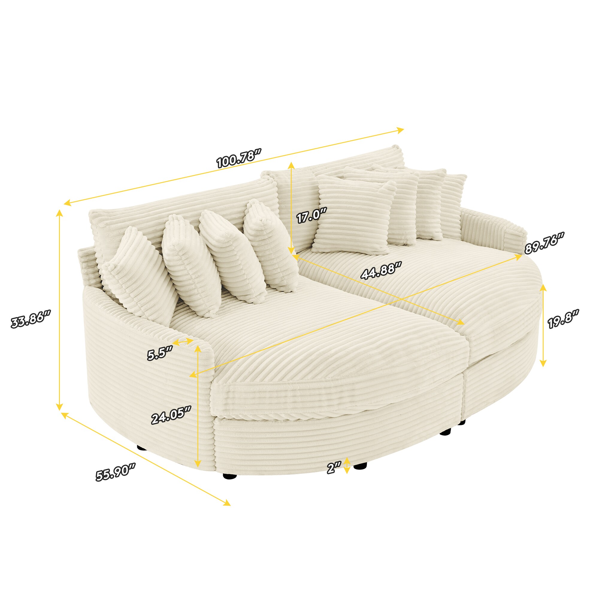 VOUA SAF-SDLXNECJ-DG Sofas-Loveseats - View #10