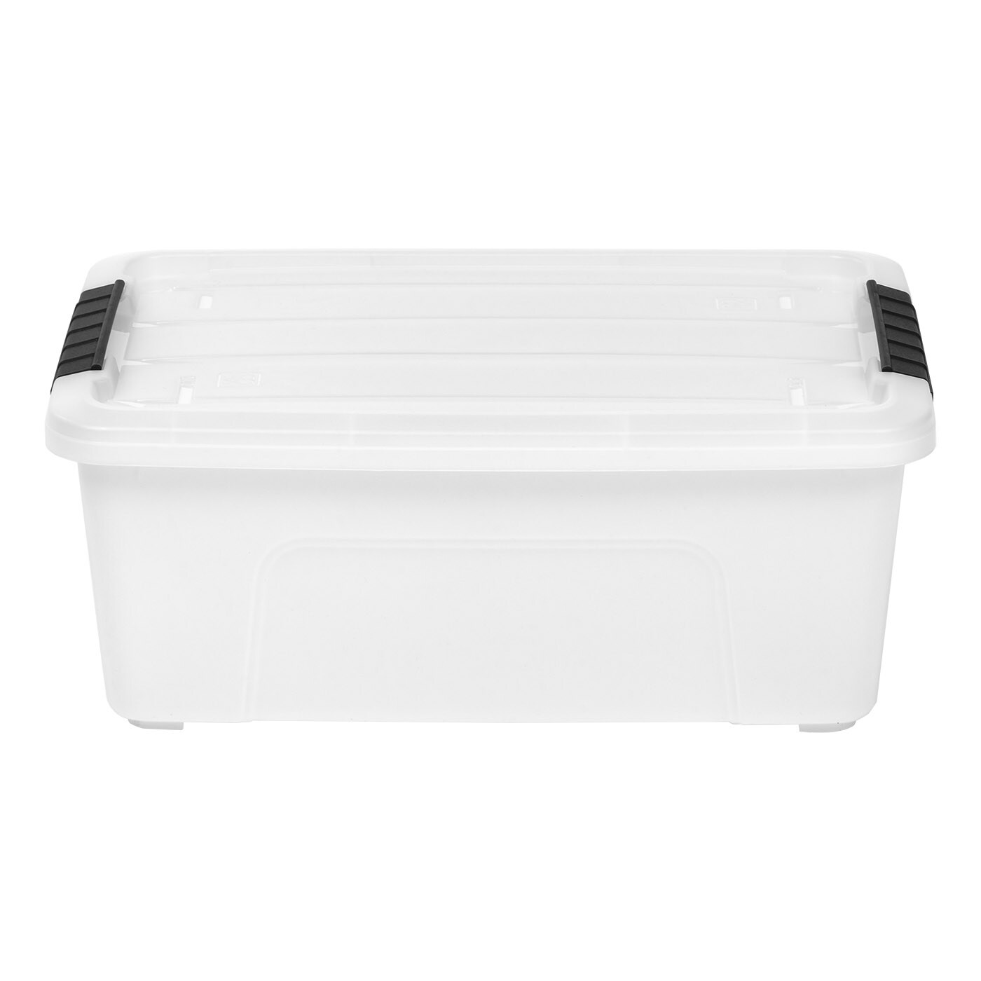 Iris 6.5 qt. Nestable Storage Organizer Bin, Small, Pack of 4, Off White