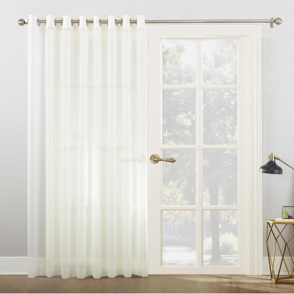 No 918 84 In Ivory Sheer Grommet Single Curtain Panel The Curtains Ds Department At Lowes Com