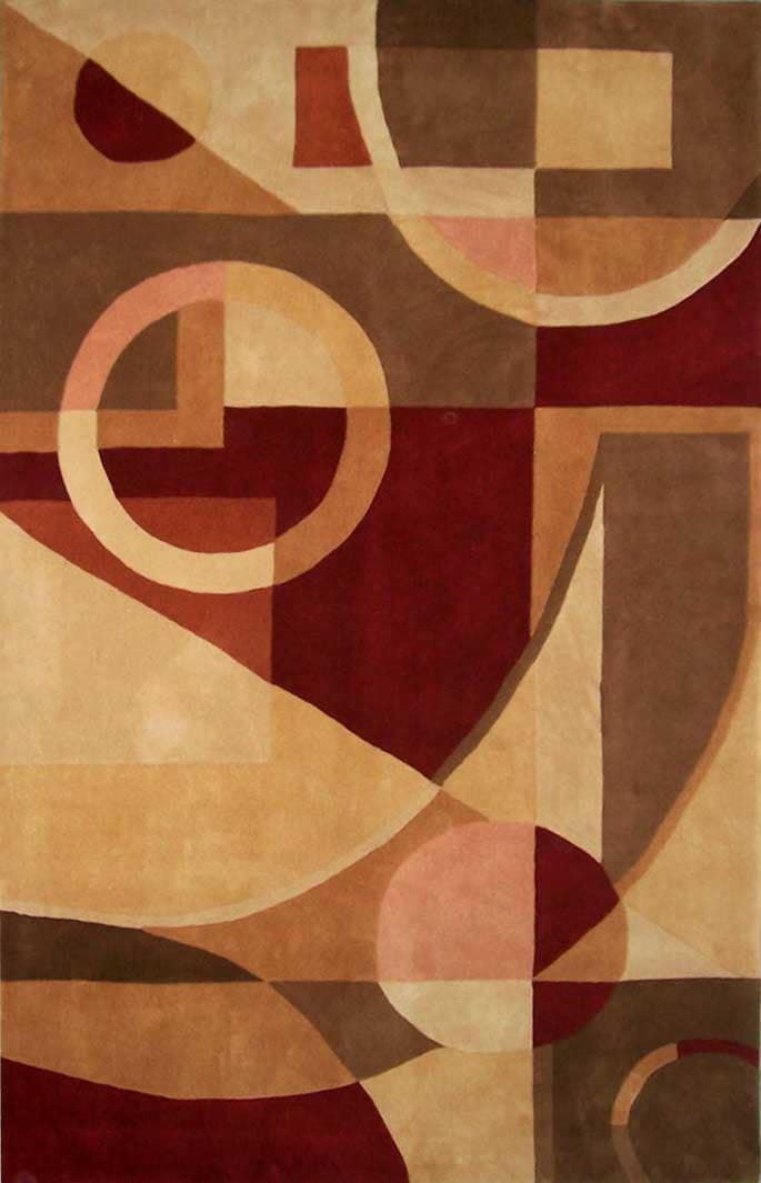 Safavieh RD845A-8 Rodeo Drive 8 x 10 (ft) Tufted Wool Beige Rectangular Indoor Abstract Area rug