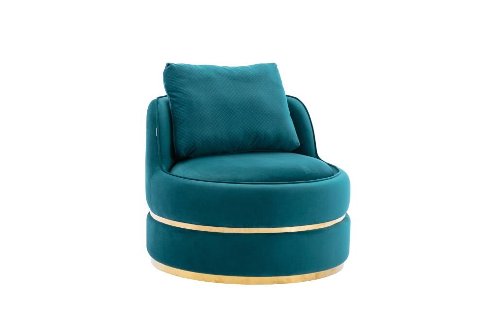 Modern Teal Velvet Accent Chair In The Chairs Department At Lowes Com   44012807 