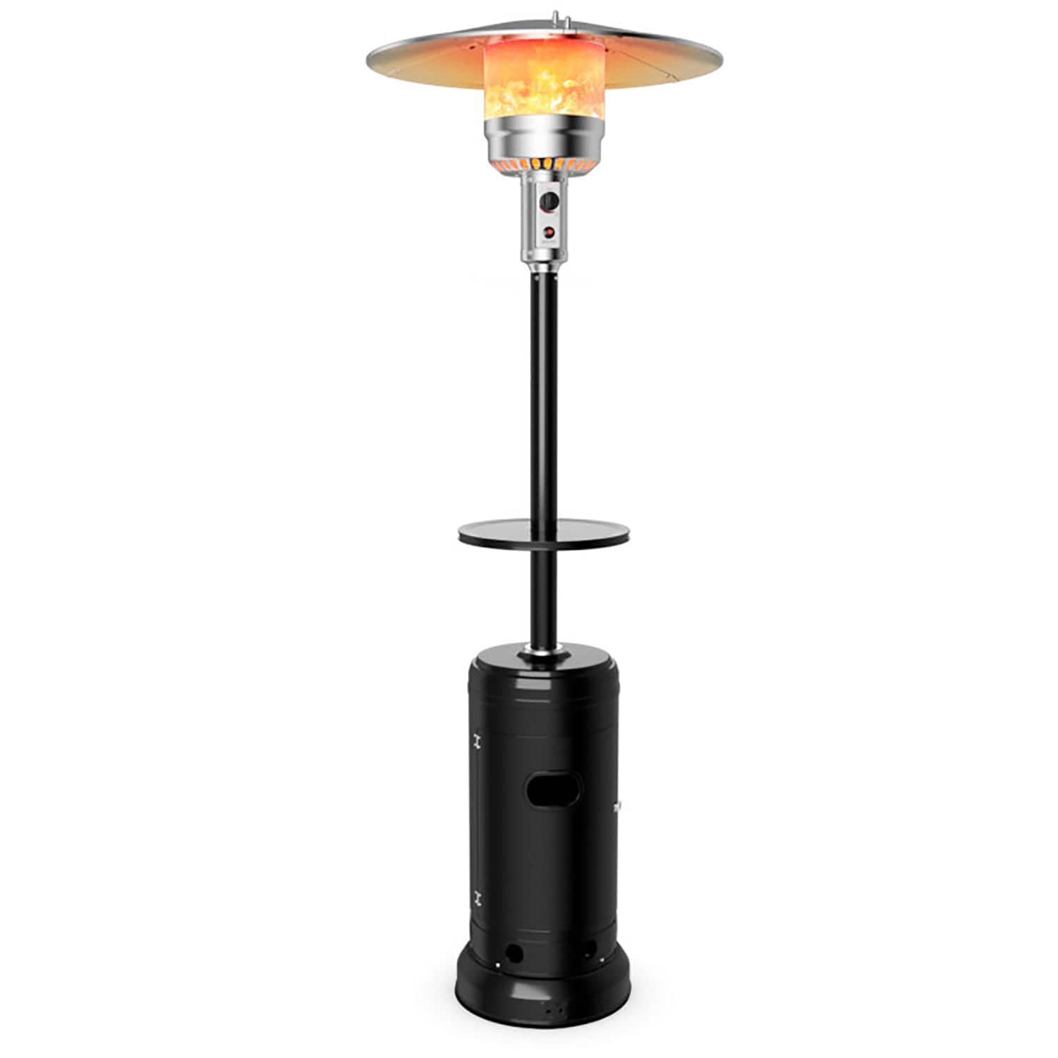 GZMR GZ-A01HW8BK 48000 -BTU Black Steel Floorstanding Liquid propane Patio Heater