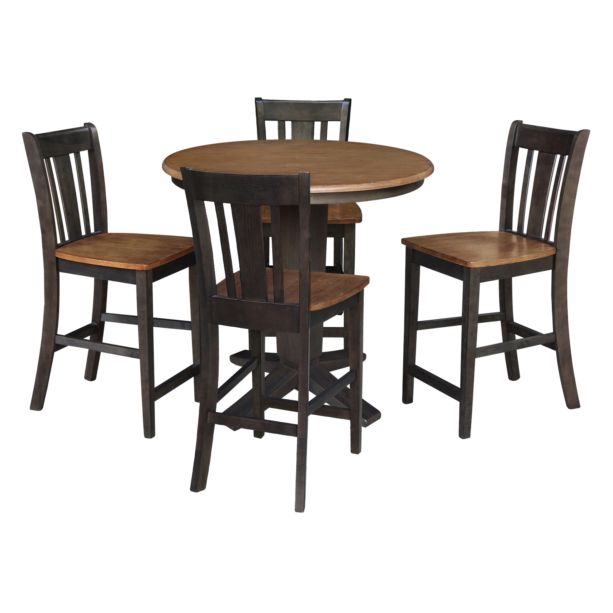 International Concepts Hickory/Washed Coal Traditional Dining Room Set ...