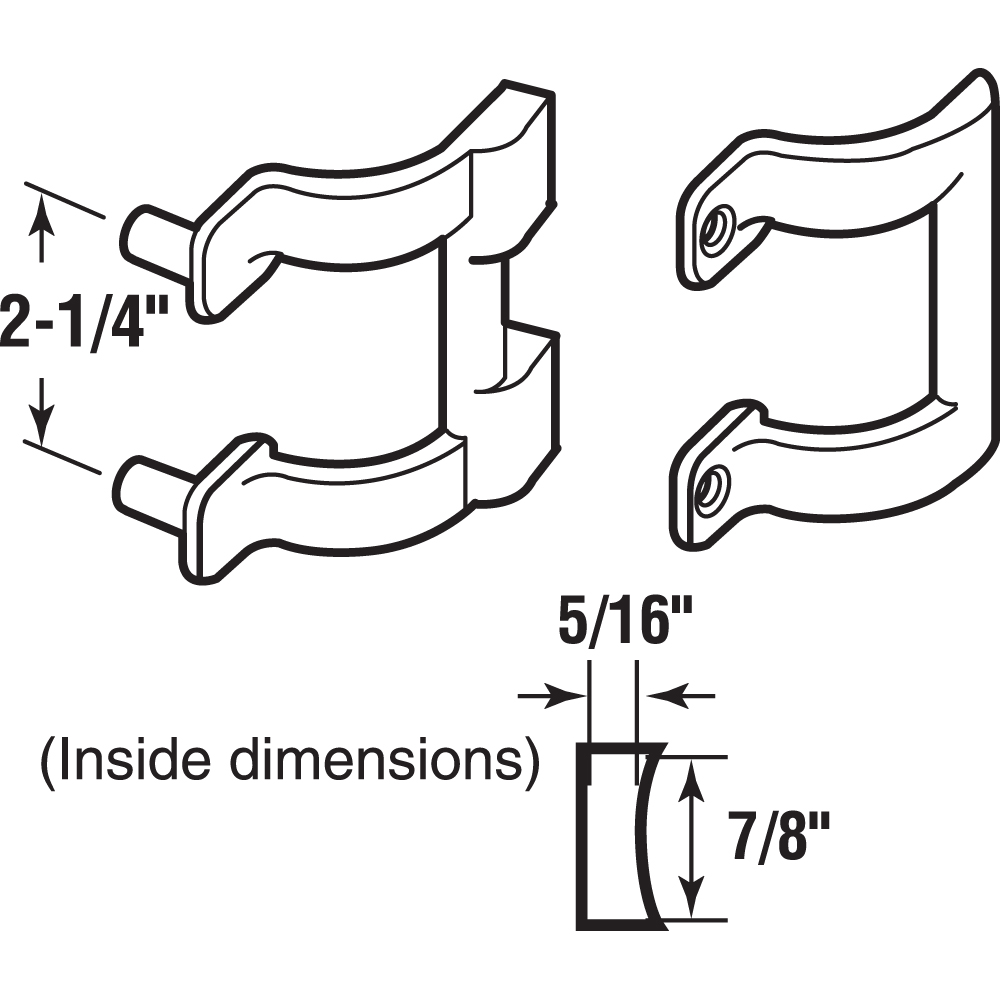 Prime-Line M 6198 Tub-Shower-Door-Handles - View #2