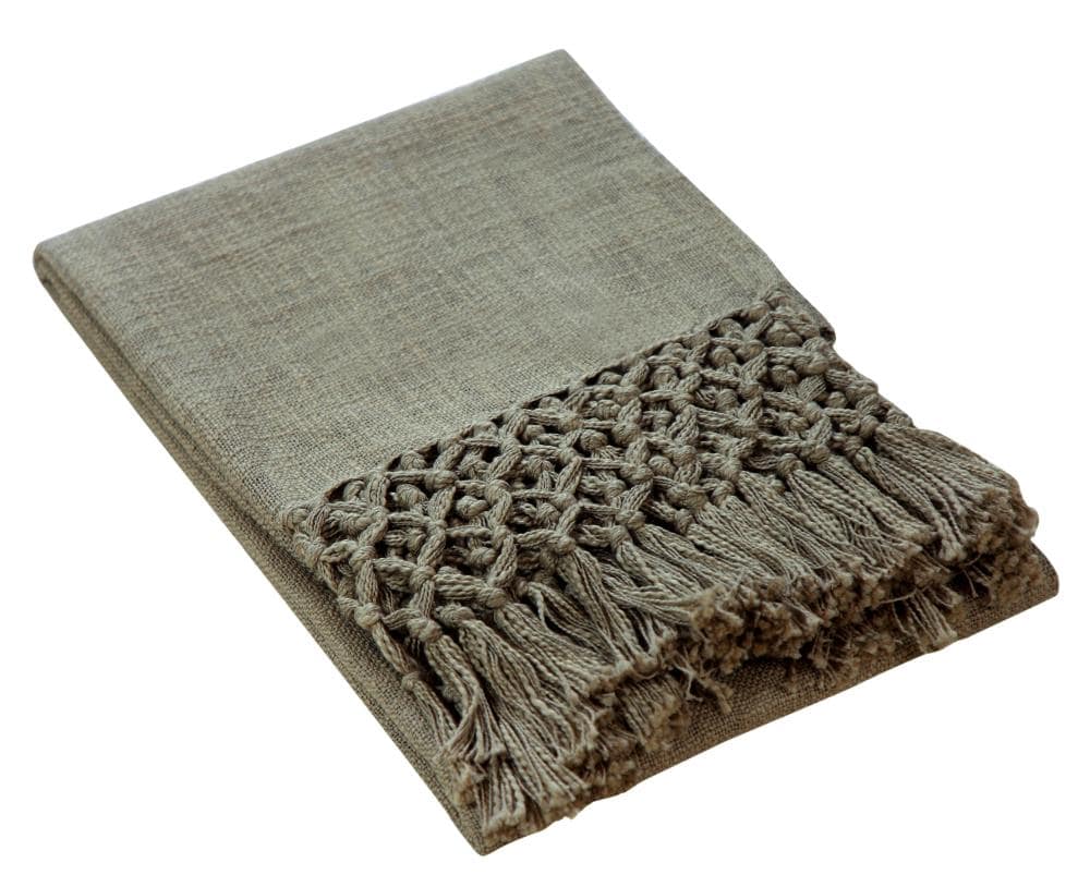 Timberbrook Braden Khaki 50-in x 60-in Throw in the Blankets & Throws ...