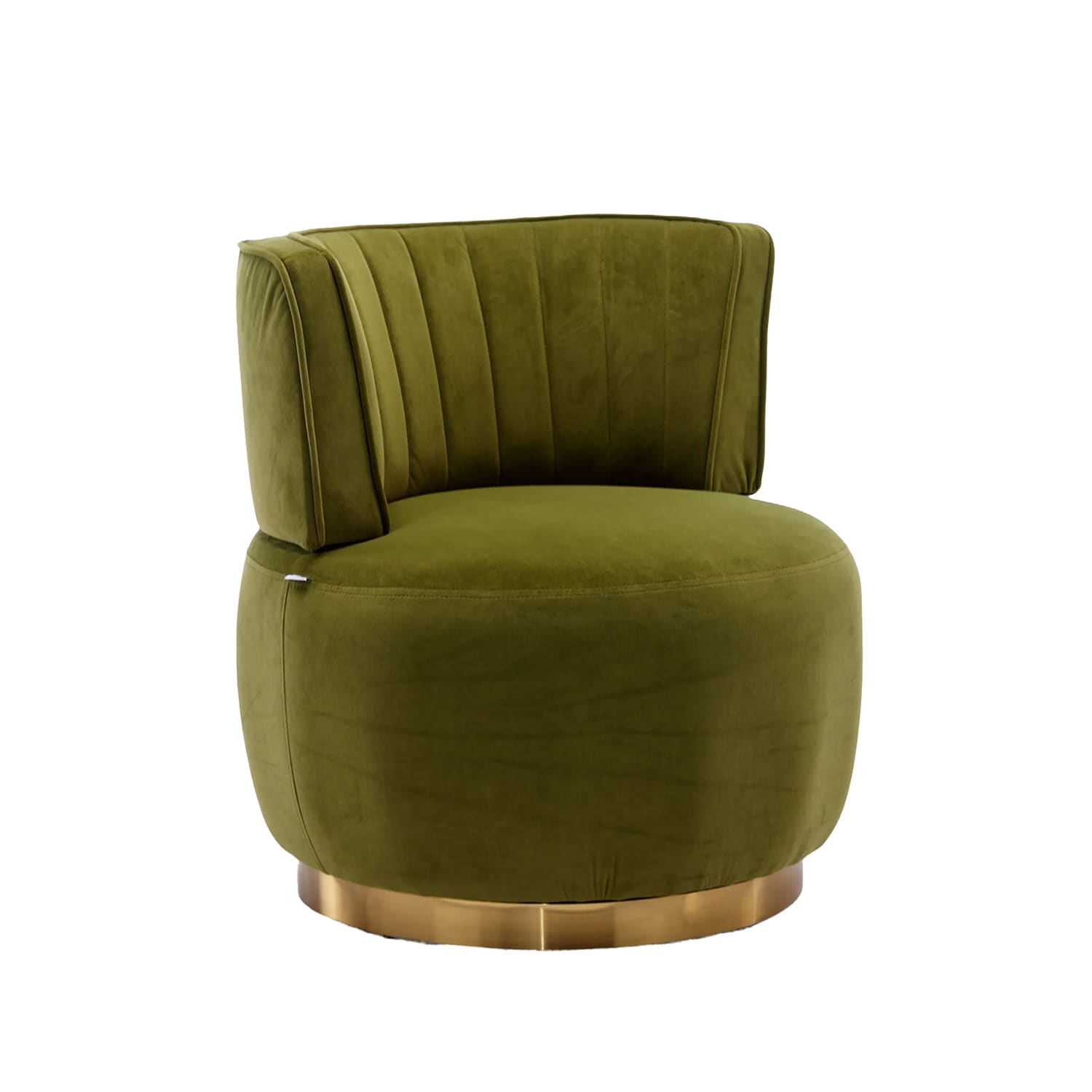 Bybafun YA6100128 Country Green Swivel Barrel Chair
