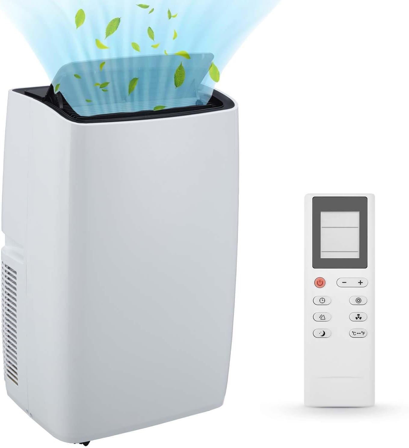Qeetex ZYS-PHO-10HRCH86 12000 BTU Portable Air Conditioner with Remote Control 3-in-1 Cooling Fan Dehumidifier Smart Sleep Mode 24H Timer Cools up to 550 Sq Ft Window Installation Kit Included