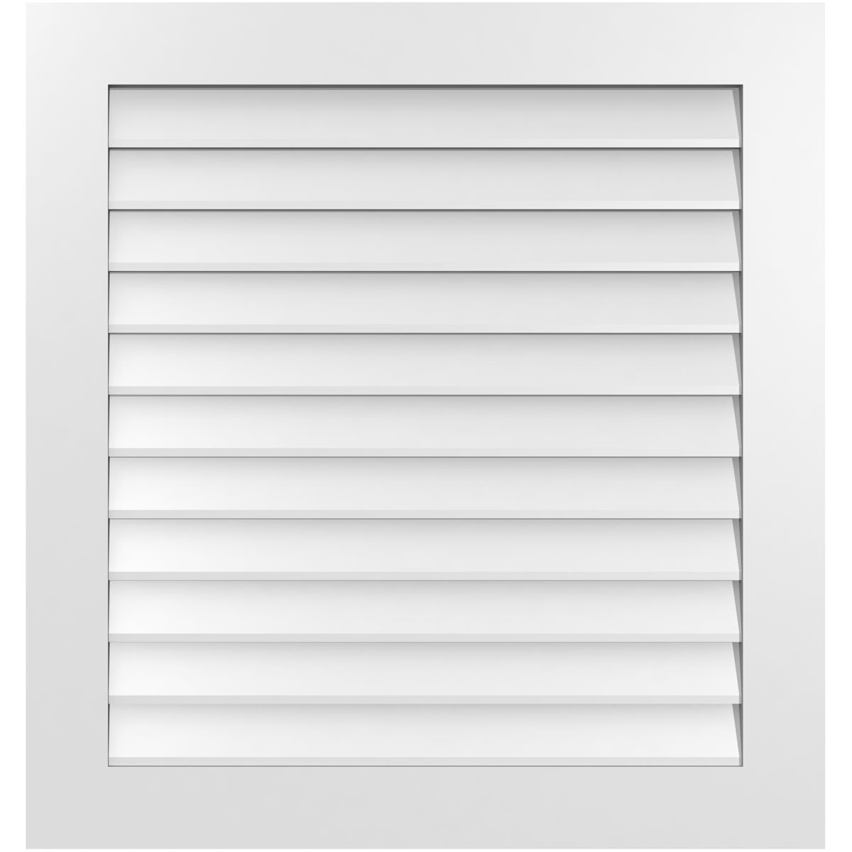 Ekena Millwork GVPVE34X3601SN 34-Inches x 36-Inches Off-white Rectangle PVC Gable Louver Vent