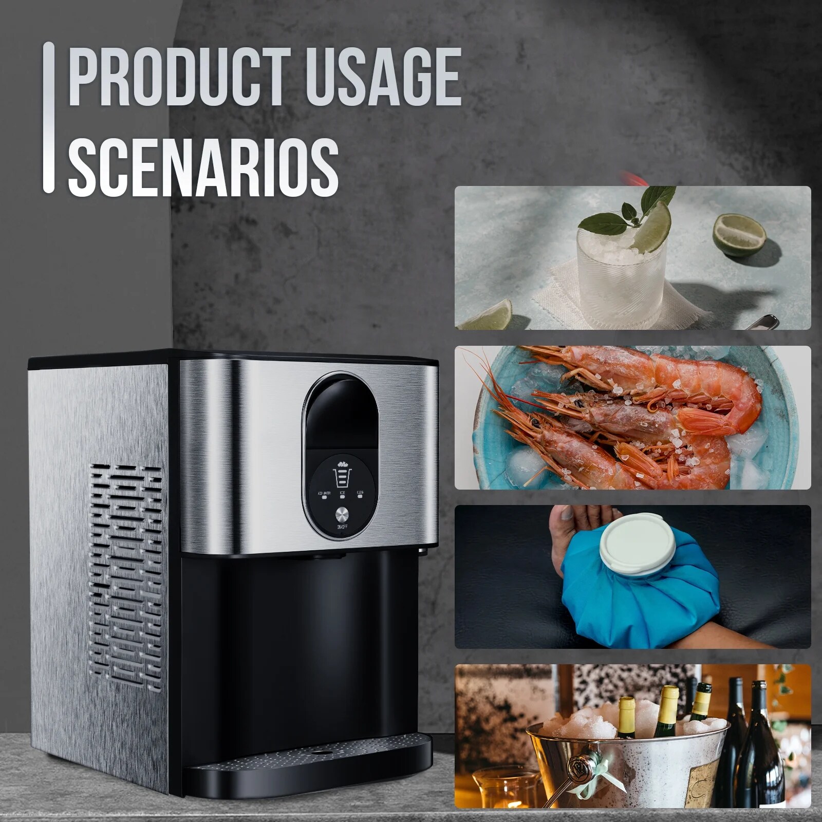 Antarctic Star Z5820DN-SILVER Commercial-Ice-Makers - View #7