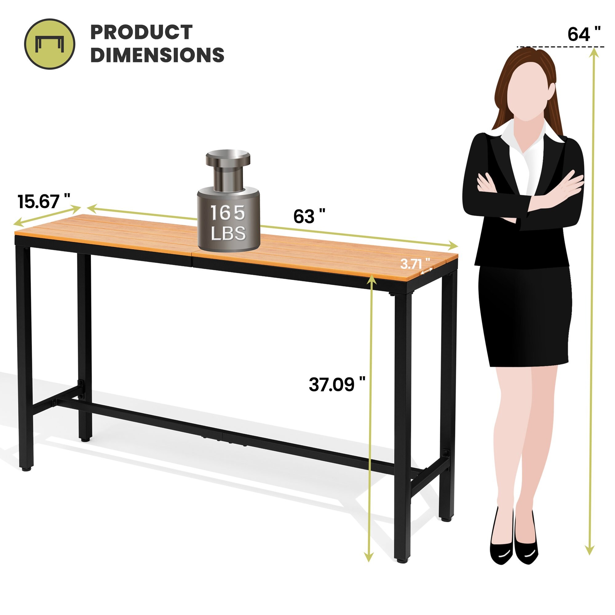 Crestlive Products CL-TB034BRN160 Patio-Tables - View #3