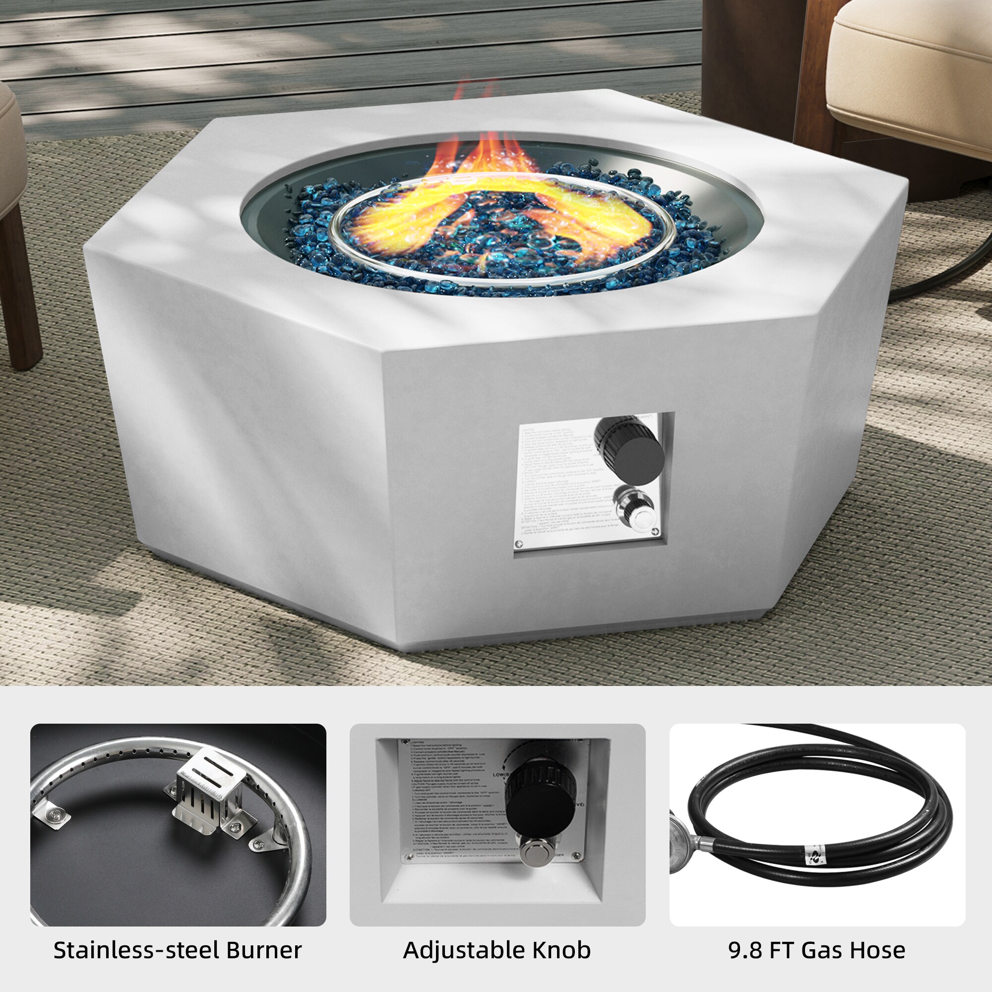UPHA 41MGO-6BX-KCBF Outdoor-Gas-Firepits - View #5