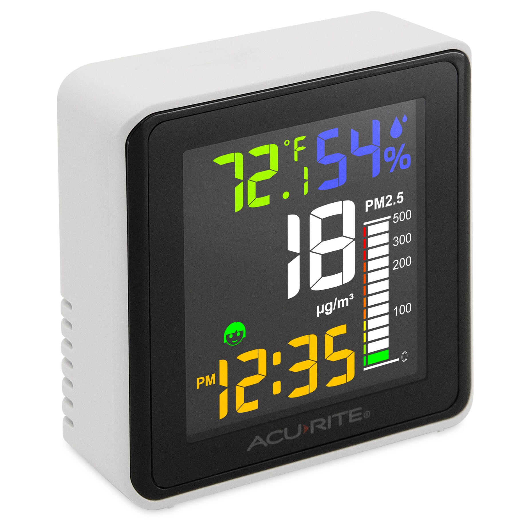 Acurite Digital Humidity and Temperature Monitor with Backlight (01139m), White