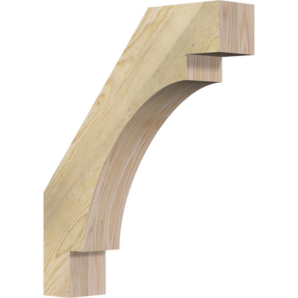 Ekena Millwork BRC04X18X22MRC00RDF 4-in x 18-in x 22-in Douglas Fir Unfinished Wood Merced Rough Sawn Knee Brace
