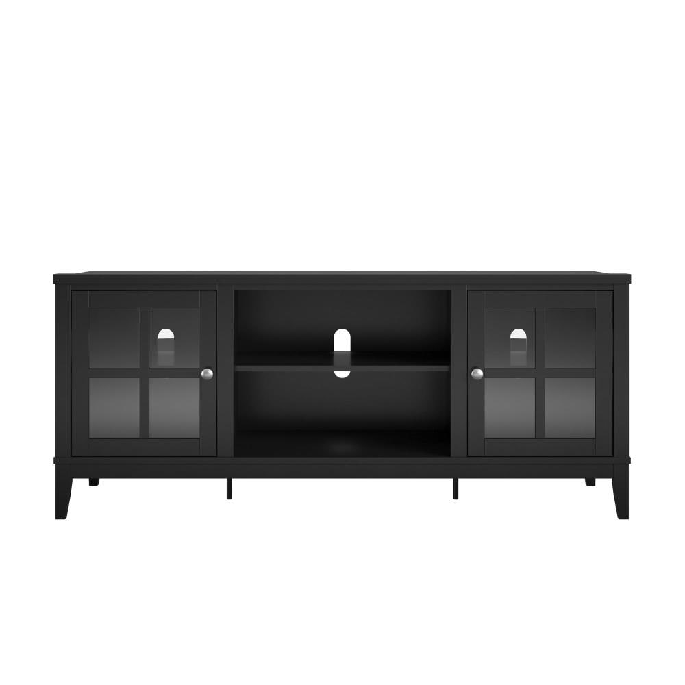Ameriwood Home 4342872COM Franklin Modern/Contemporary Black/Black TV Stand (Accommodates TVs up to 60-in)