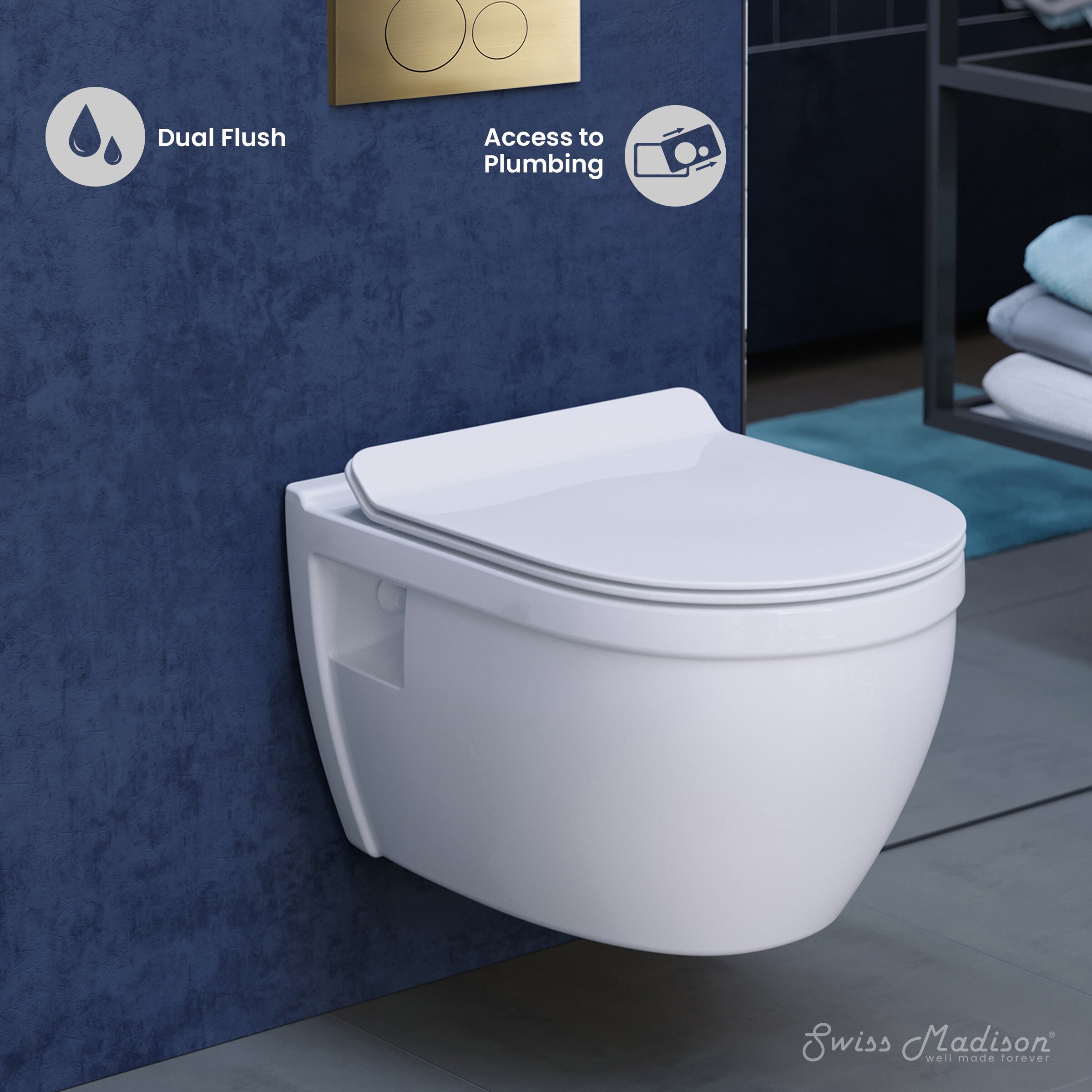 Swiss Madison SM-25-WTDIE02GW toilets - Thumbnail View #3