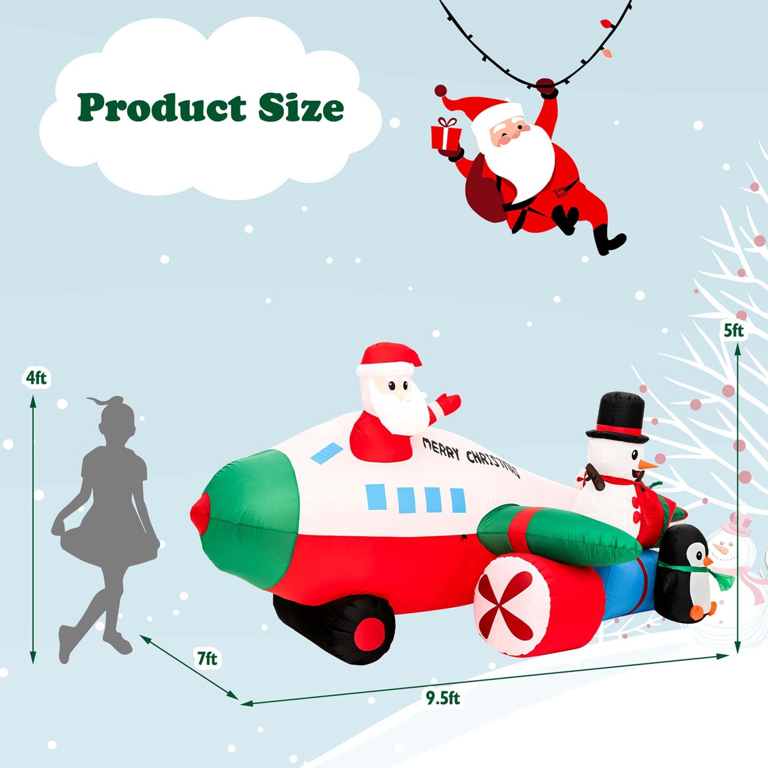 Costway CSHY001249 Christmas-Inflatables - View #3