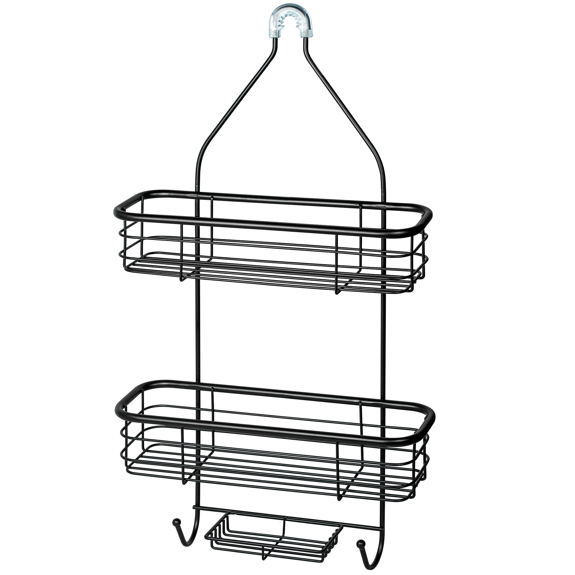 Moorefield SC428MBK Matte Black Stainless steel 3 -Shelf Over the showerhead Hanging shower caddy 14-in x 6-in x 28-in