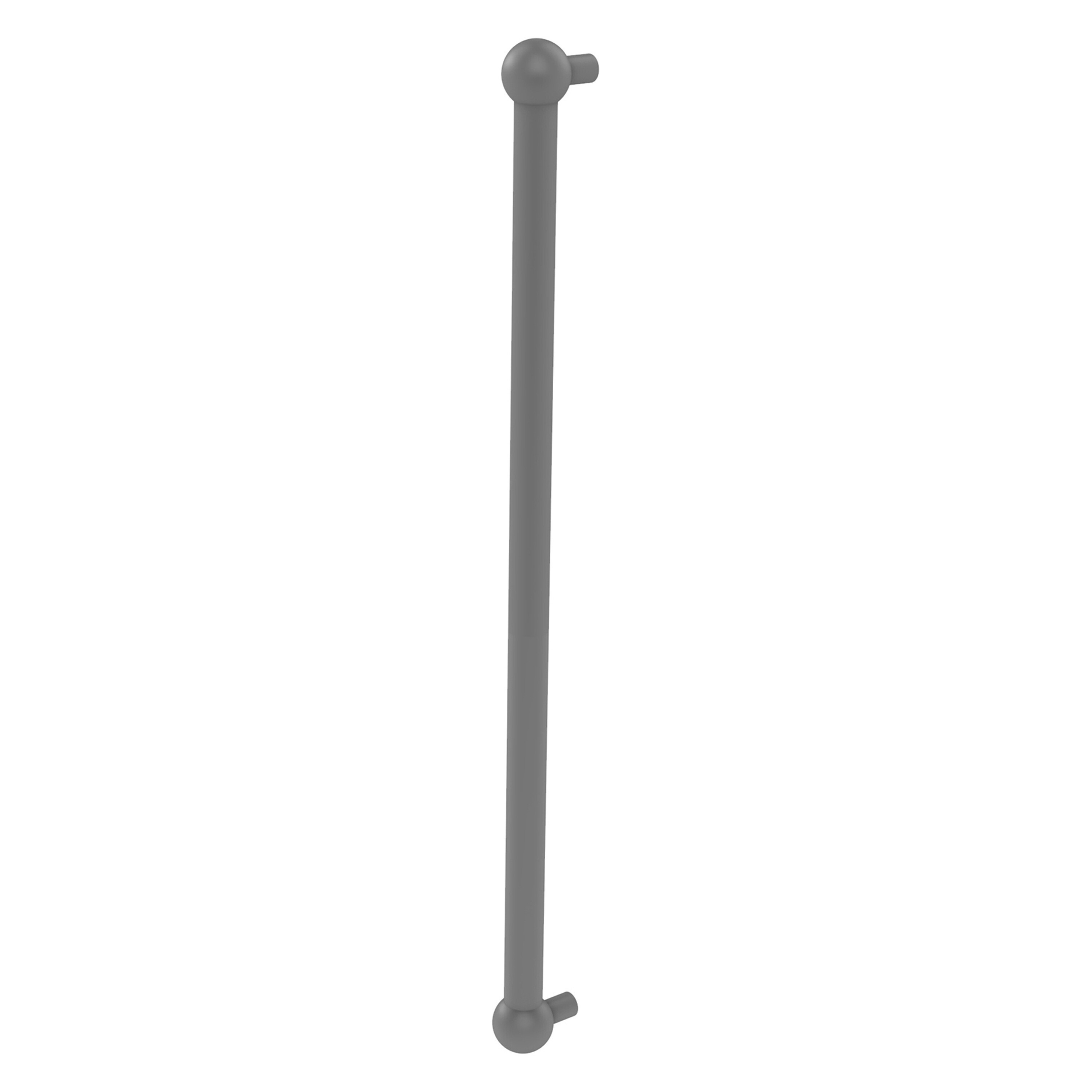 Allied Brass C-30-RP-GYM 18-in , 457mm Center to Center Matte Gray Dual Mount Cylindrical Bar For Use on Appliances Drawer Pulls
