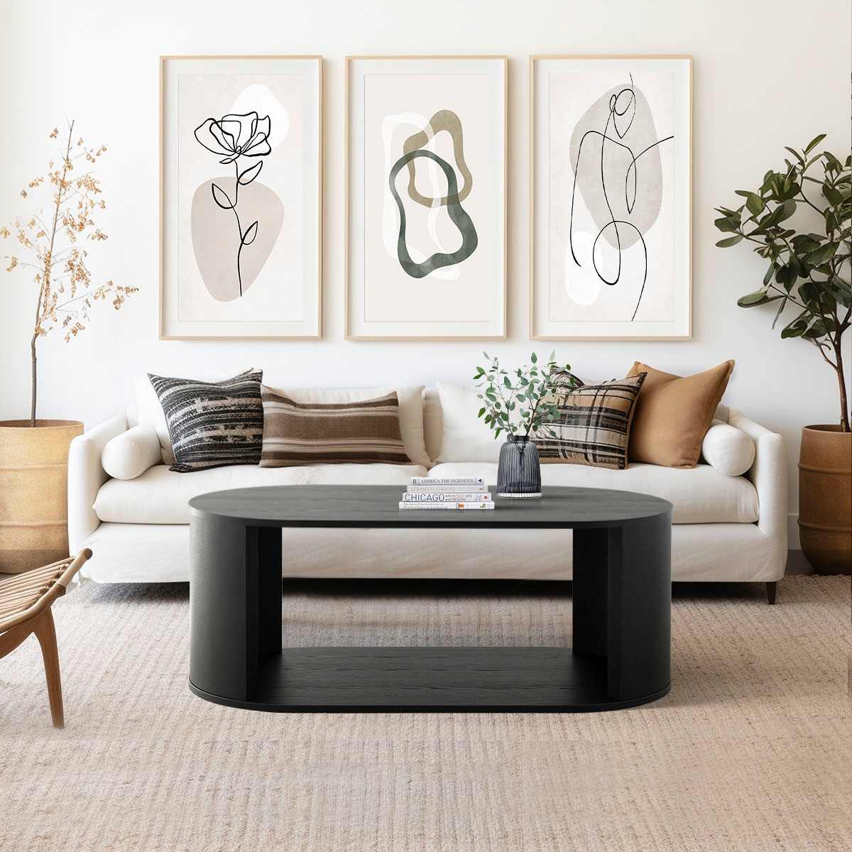 Maison Boucle HOBO-OVAL-BK Coffee-Tables - View #2