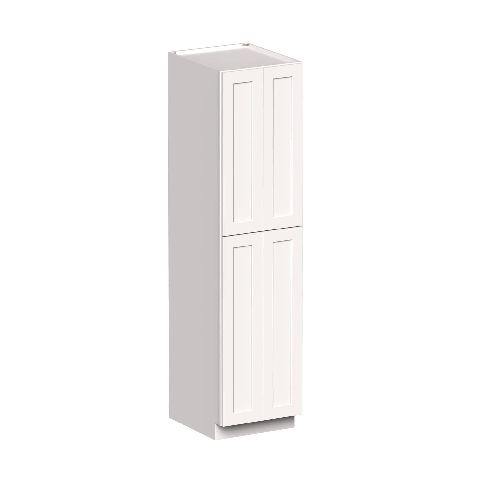 Boyel Living 24-in W x 96-in H x 27-in D White Shaker Ready-to-Assemble Kitchen Pantry Tall Cabinet with Soft-Close Hardware