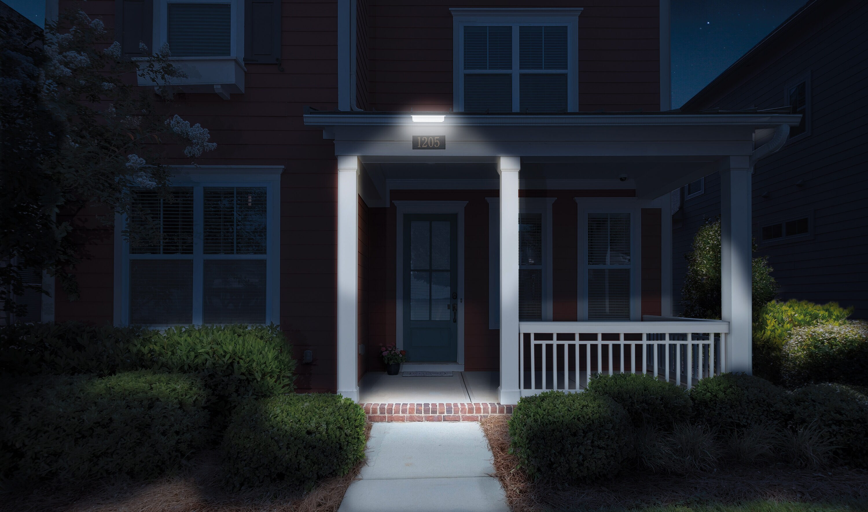 White Solar Powered LED Floodlight for Outdoor Security